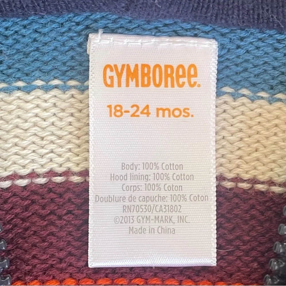 Gymboree Fox Trail Hooded Fair Isle Sweater Size 18-24 months